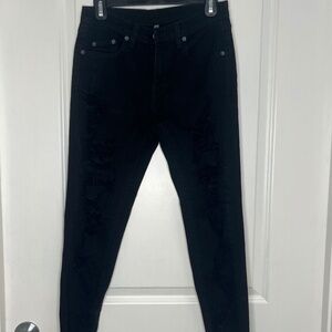 Carmar Los Angeles Black Distressed Skinny Jeans – Size 26